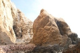 Vista del sector de cuevas de Anzota