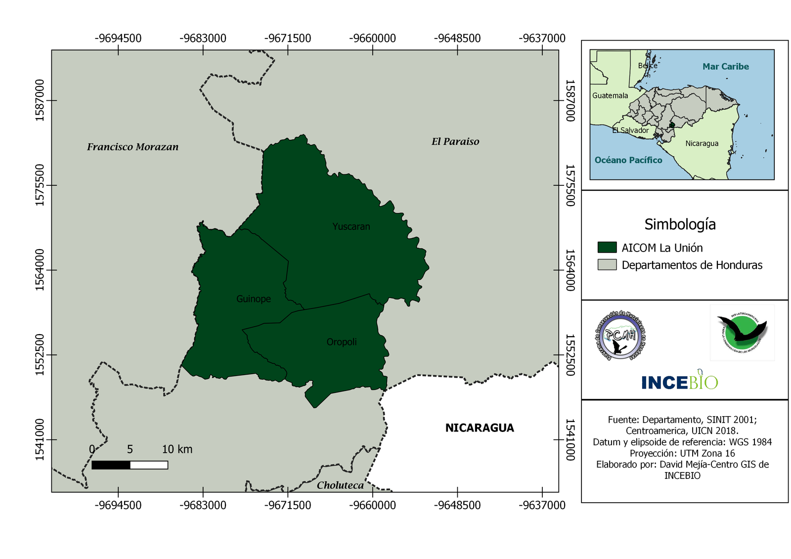 Mapa 9 Corredor Biológico La Unión