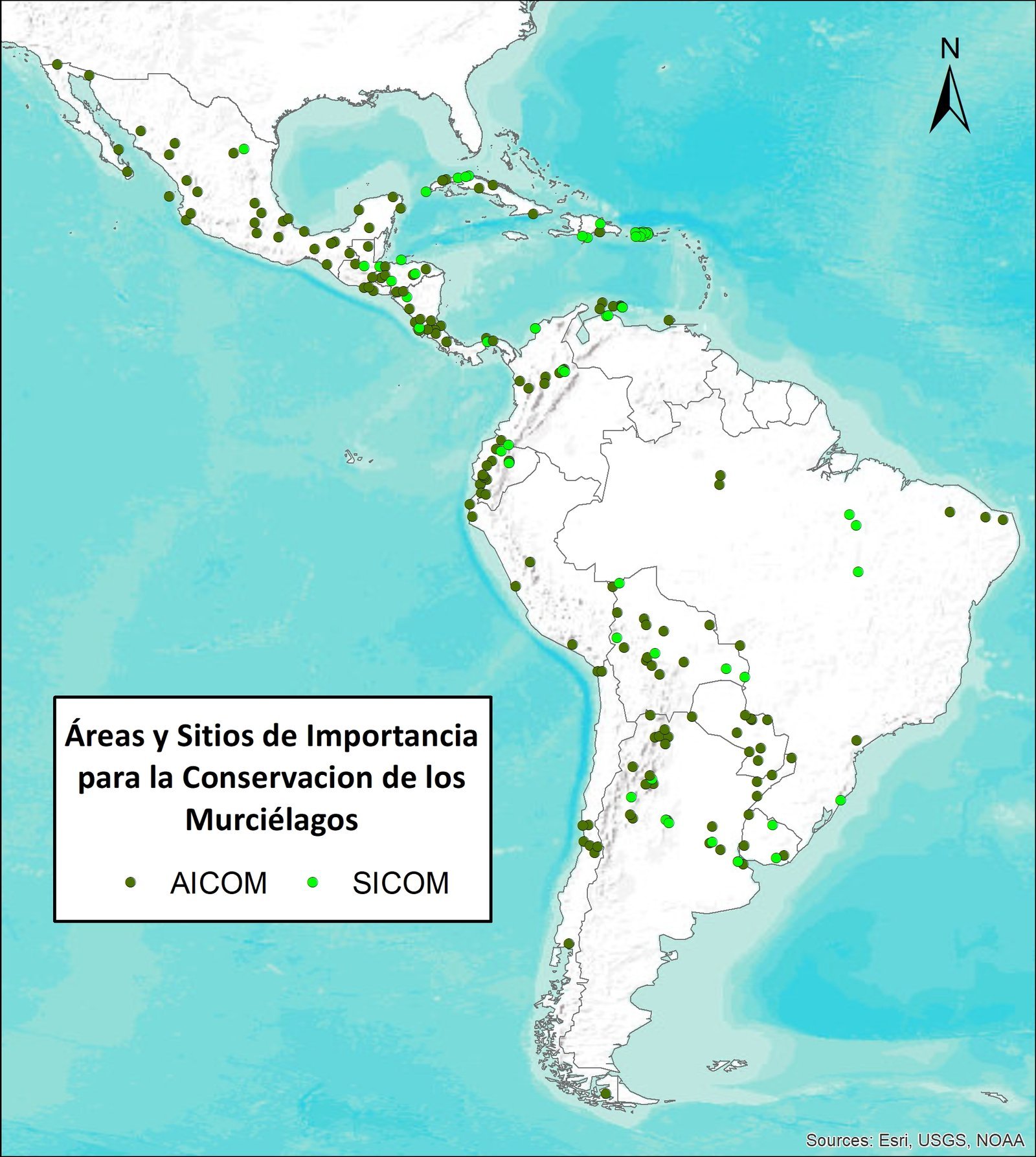 Mapa de AICOMs y SICOMs reconocido por RELCOM.
