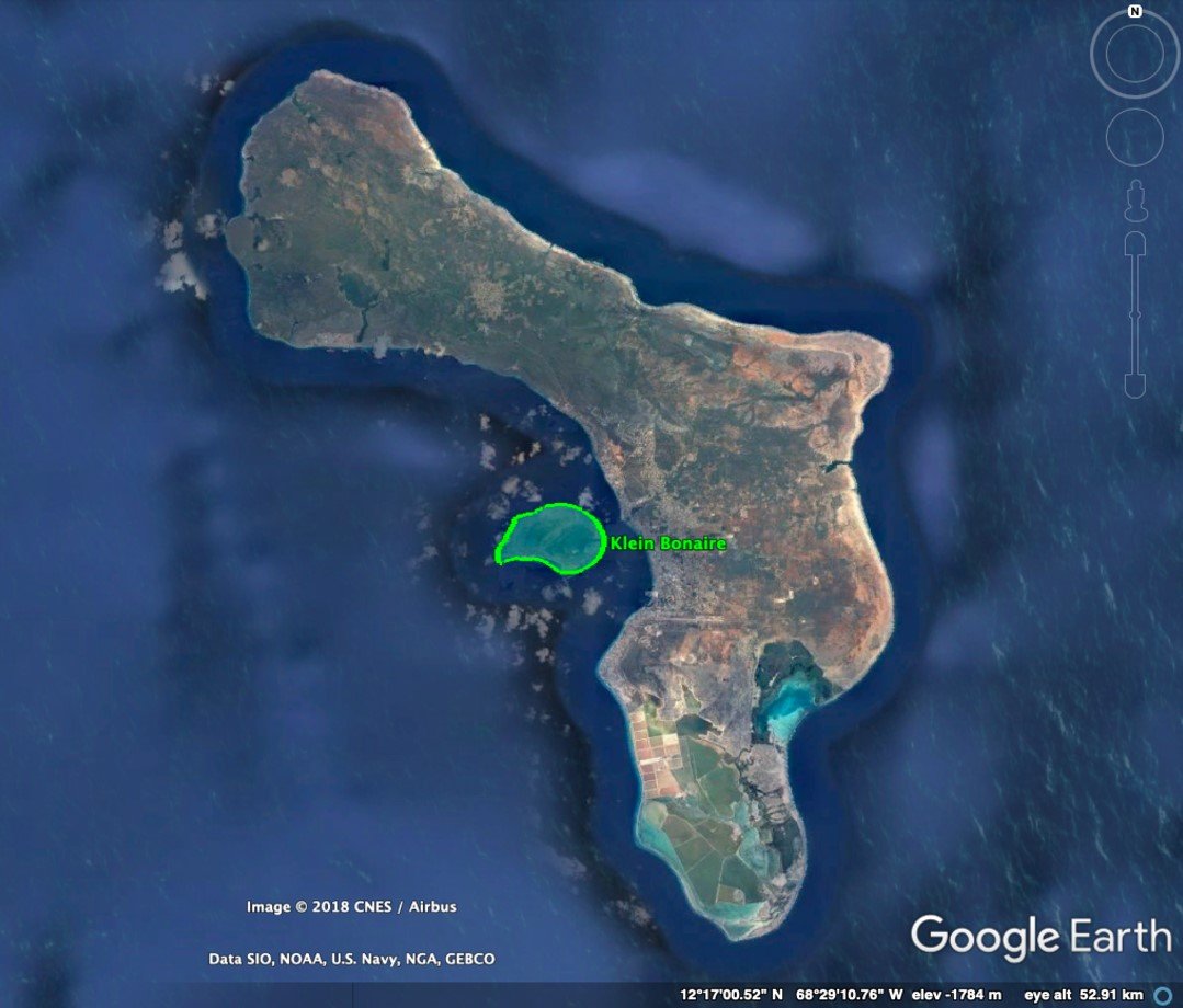 Localización de la Isla de Klein Bonaire