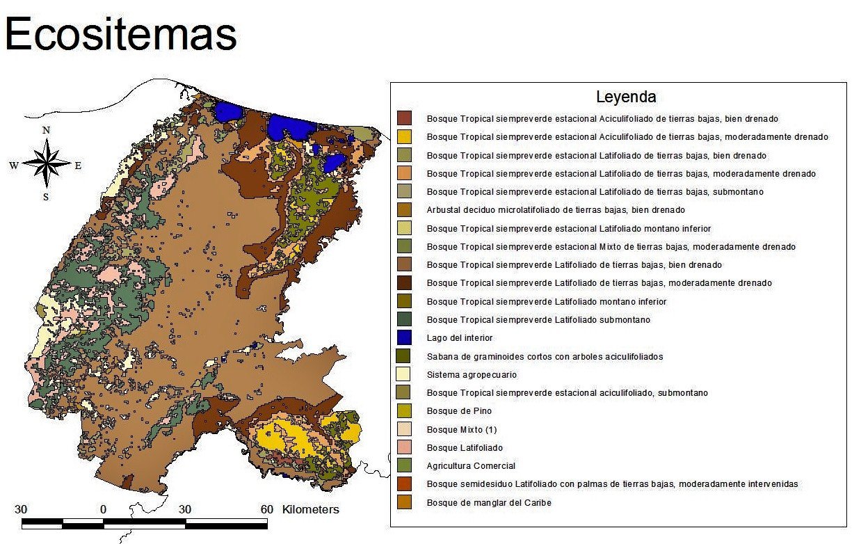 Ecosistemas del área de La Moskitia