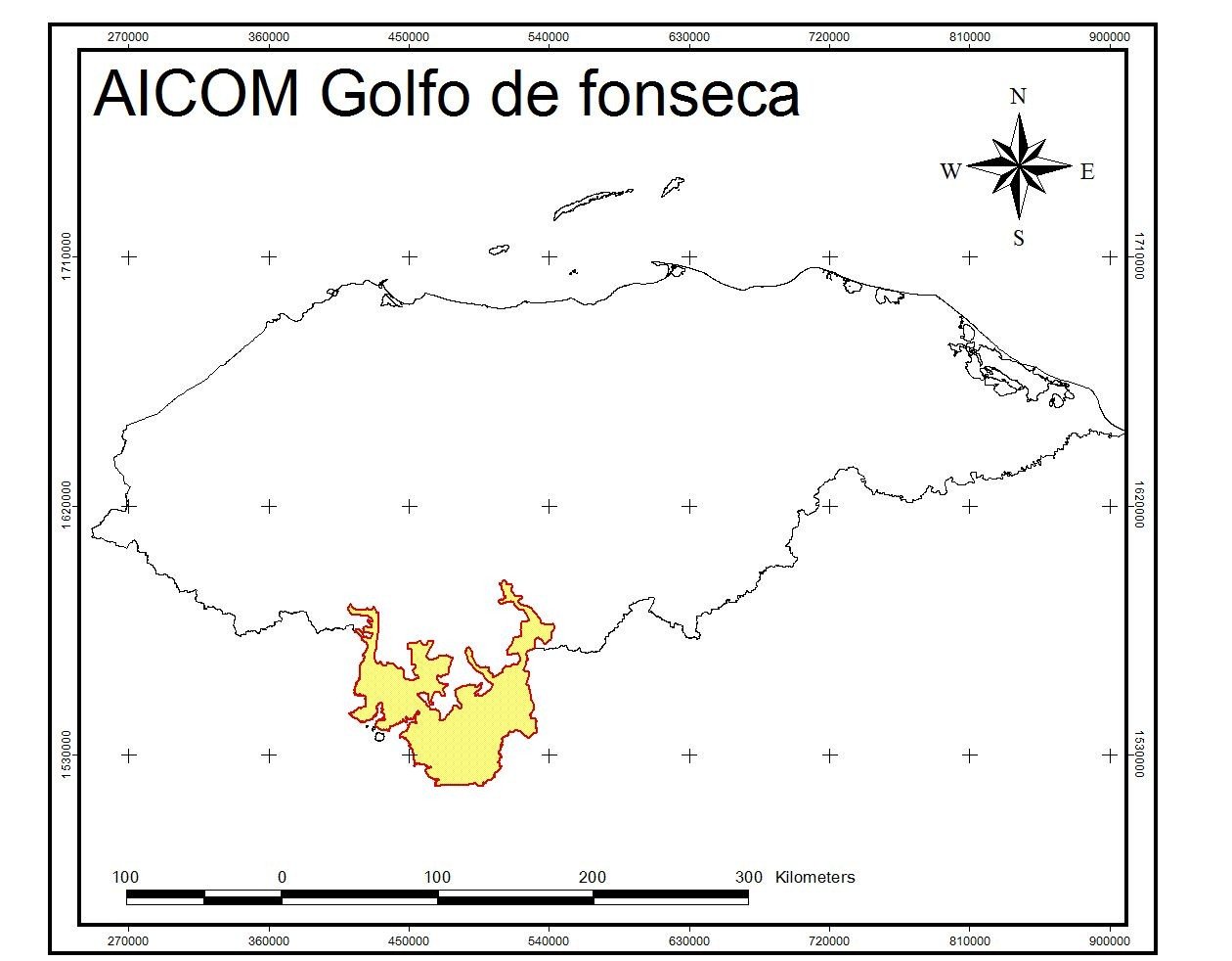 Mapa 1 Golfo de Fonseca